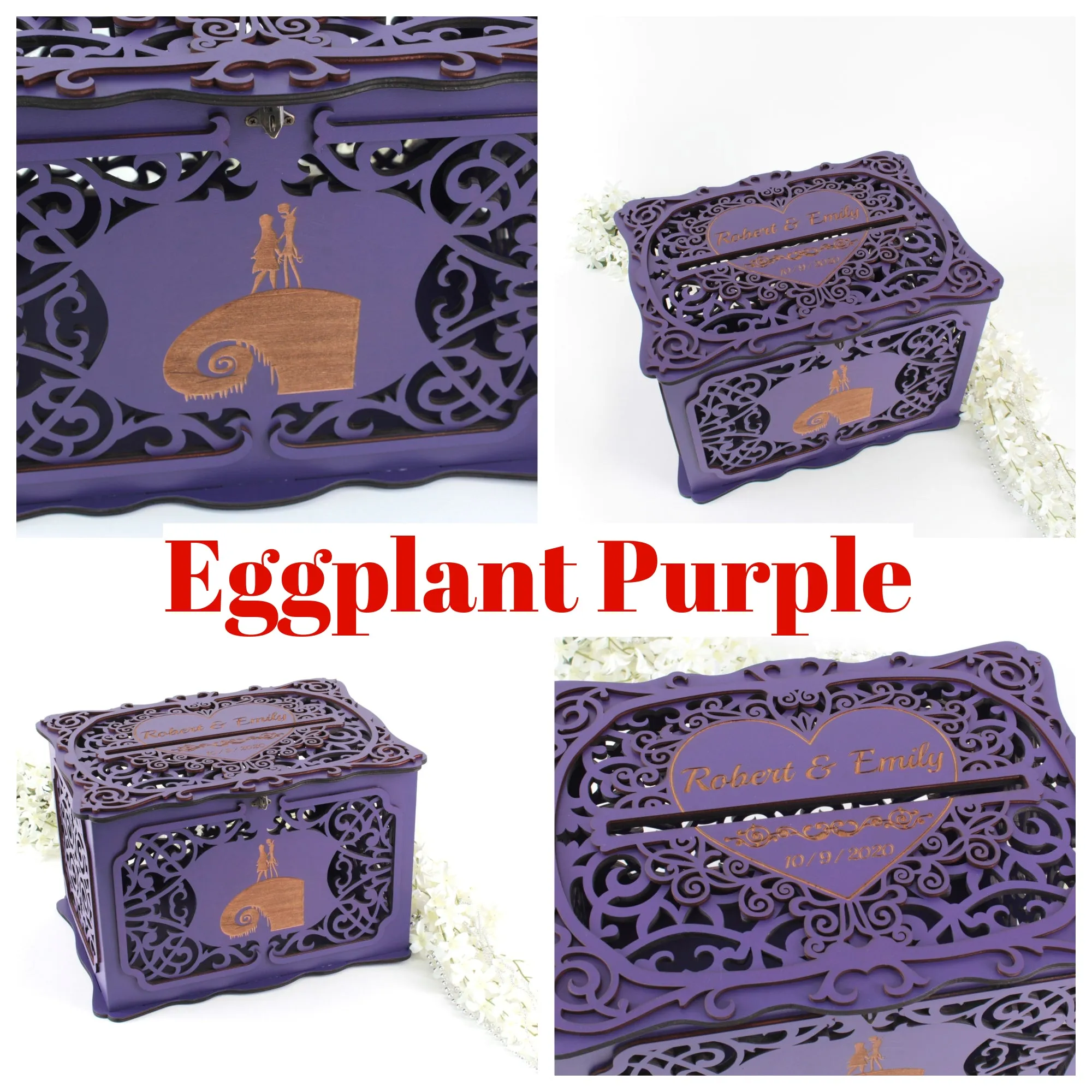 Jack Sally Wedding Card Box  Money Box  Before Christmas Post Handmade