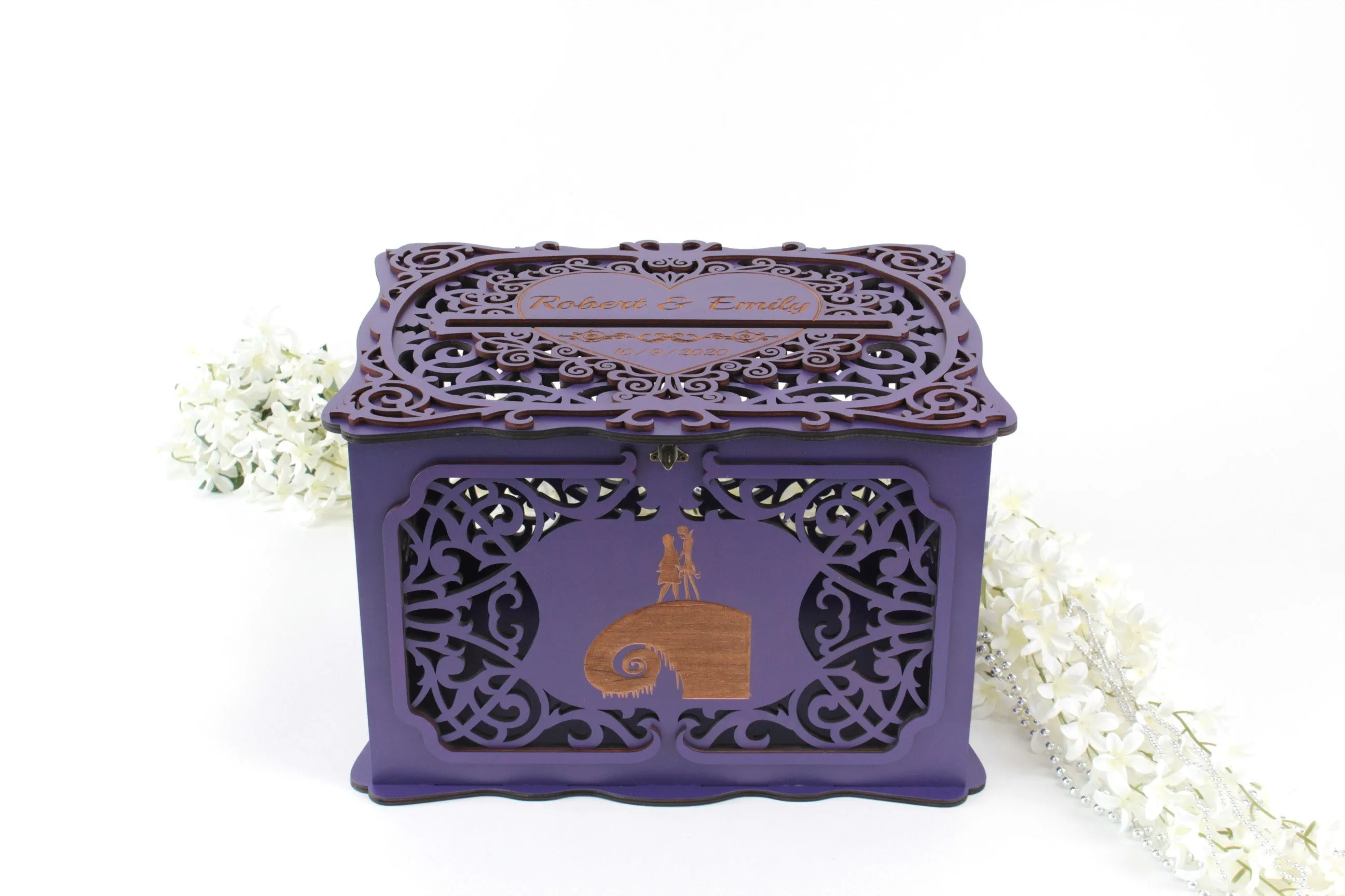 Jack Sally Wedding Card Box  Money Box  Before Christmas Post Handmade