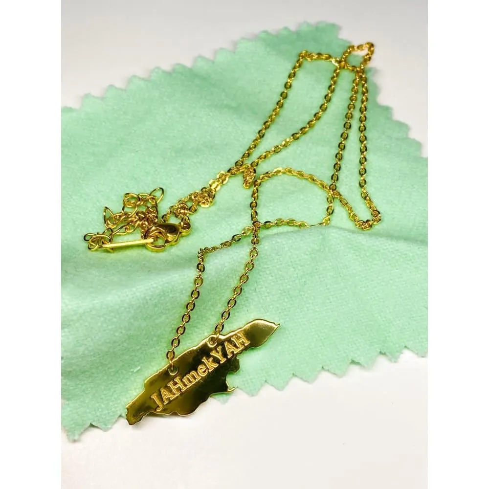 Jamaica pendant gold plated necklace