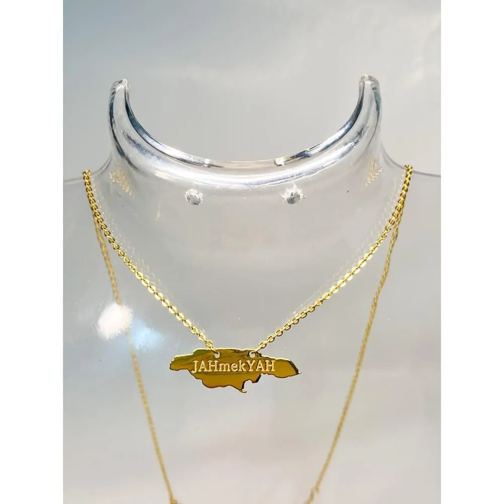 Jamaica pendant gold plated necklace