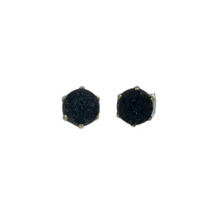Jamie Joseph Black Rutilated Quartz Stud Earrings