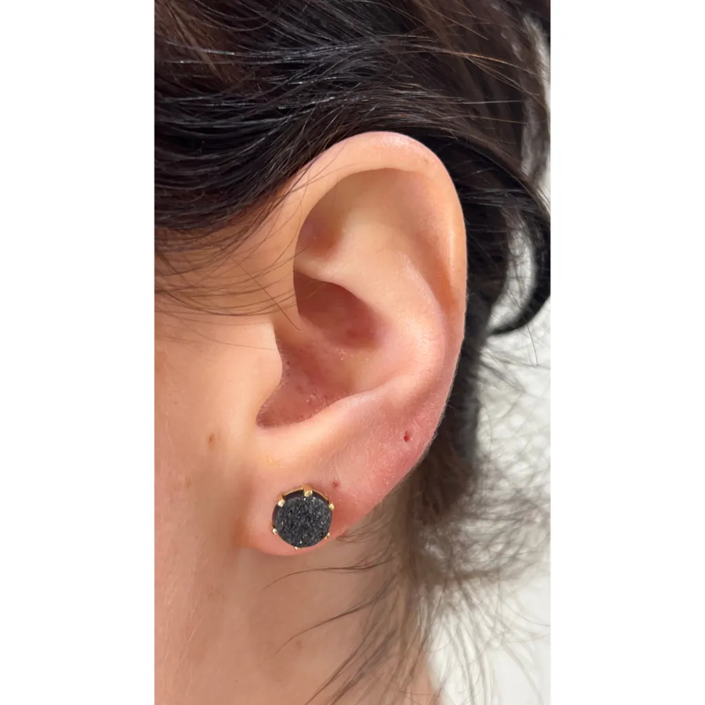 Jamie Joseph Black Rutilated Quartz Stud Earrings