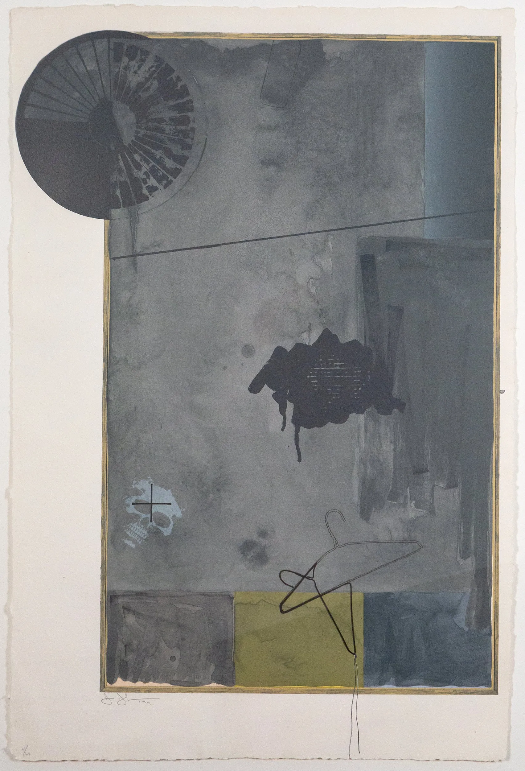 JASPER JOHNS "EVIAN" LITHOGRAPH, 1972
