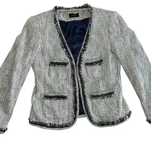 JCrew Terrazzo Navy Blue Tweed Chainlink Blazer Jacket| Size S