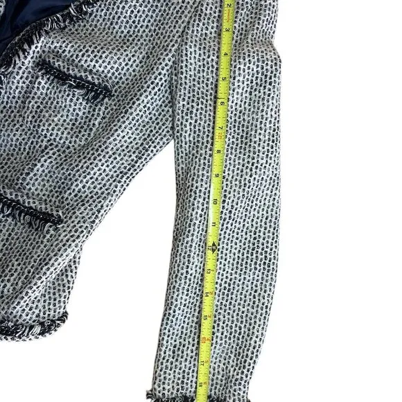 JCrew Terrazzo Navy Blue Tweed Chainlink Blazer Jacket| Size S