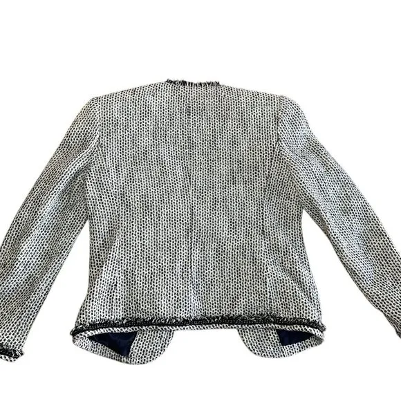 JCrew Terrazzo Navy Blue Tweed Chainlink Blazer Jacket| Size S