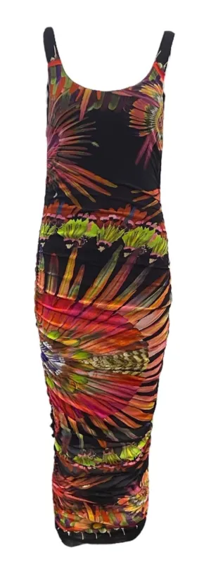Jean Paul Gaultier Soleil 2000s Body Con Floral Mesh Dress