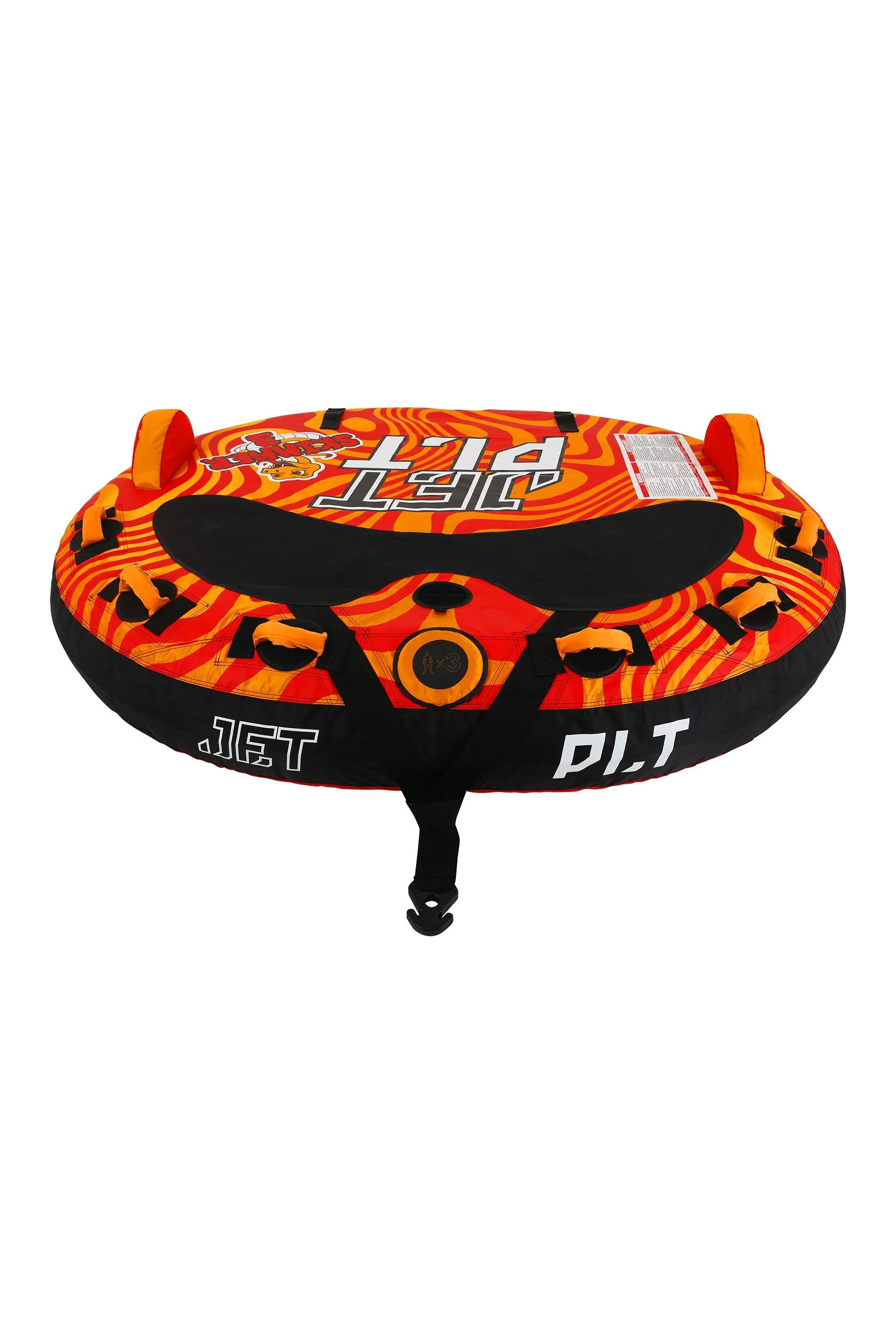 Jetpilot Skimmer 3 Person Towable Tube - Red/Orange
