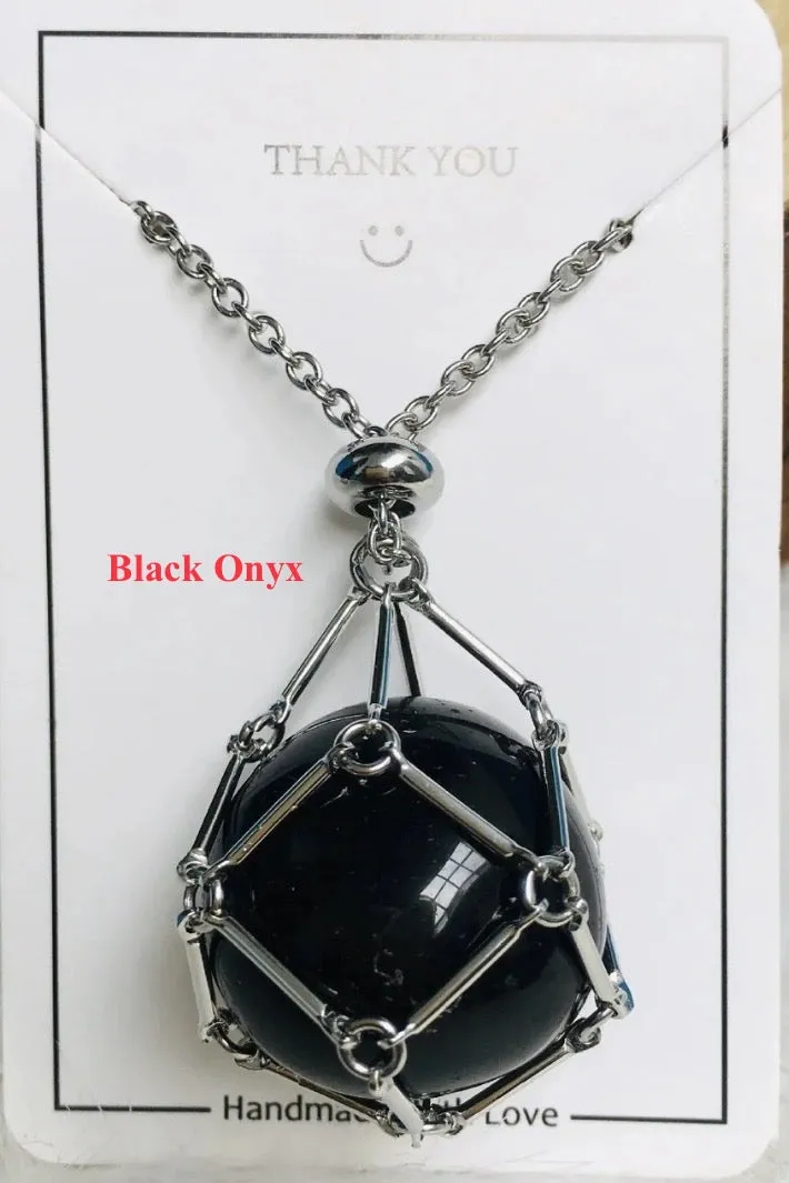 Jewelance™ - Adjustable Crystal Stone Holder Necklace