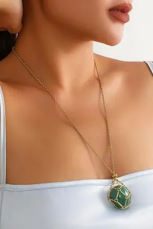 Jewelance™ - Adjustable Crystal Stone Holder Necklace