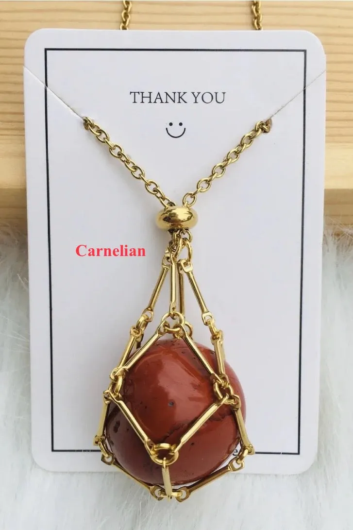 Jewelance™ - Adjustable Crystal Stone Holder Necklace