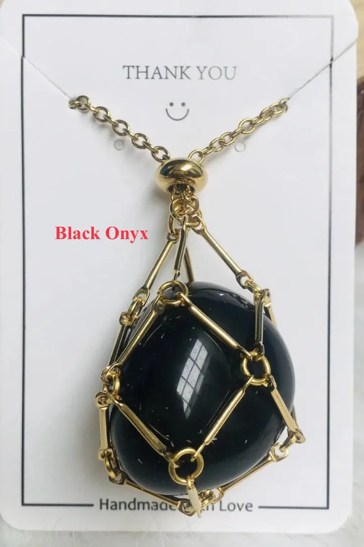 Jewelance™ - Adjustable Crystal Stone Holder Necklace
