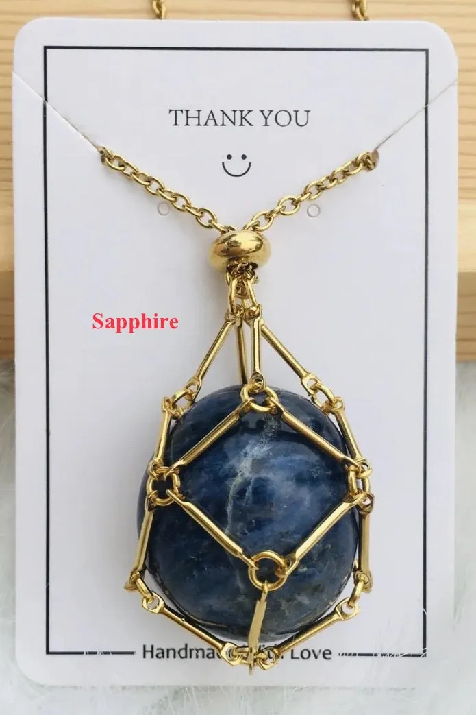 Jewelance™ - Adjustable Crystal Stone Holder Necklace