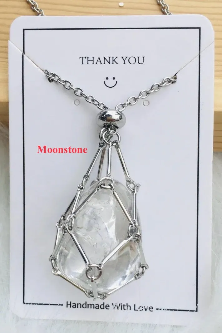 Jewelance™ - Adjustable Crystal Stone Holder Necklace