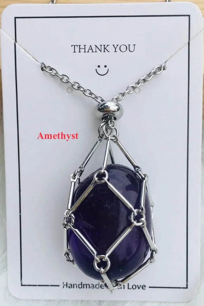 Jewelance™ - Adjustable Crystal Stone Holder Necklace