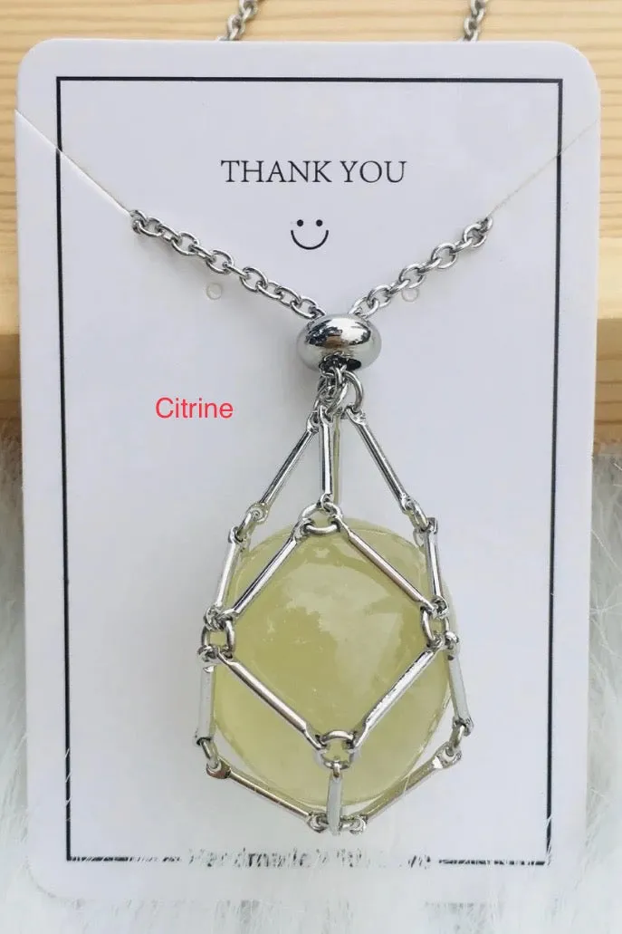 Jewelance™ - Adjustable Crystal Stone Holder Necklace