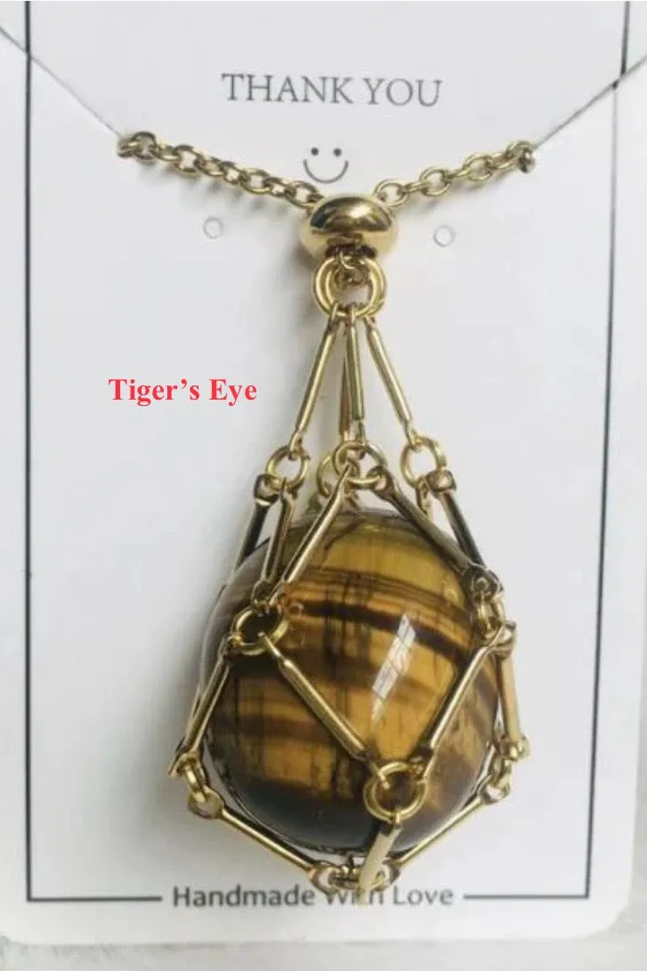 Jewelance™ - Adjustable Crystal Stone Holder Necklace