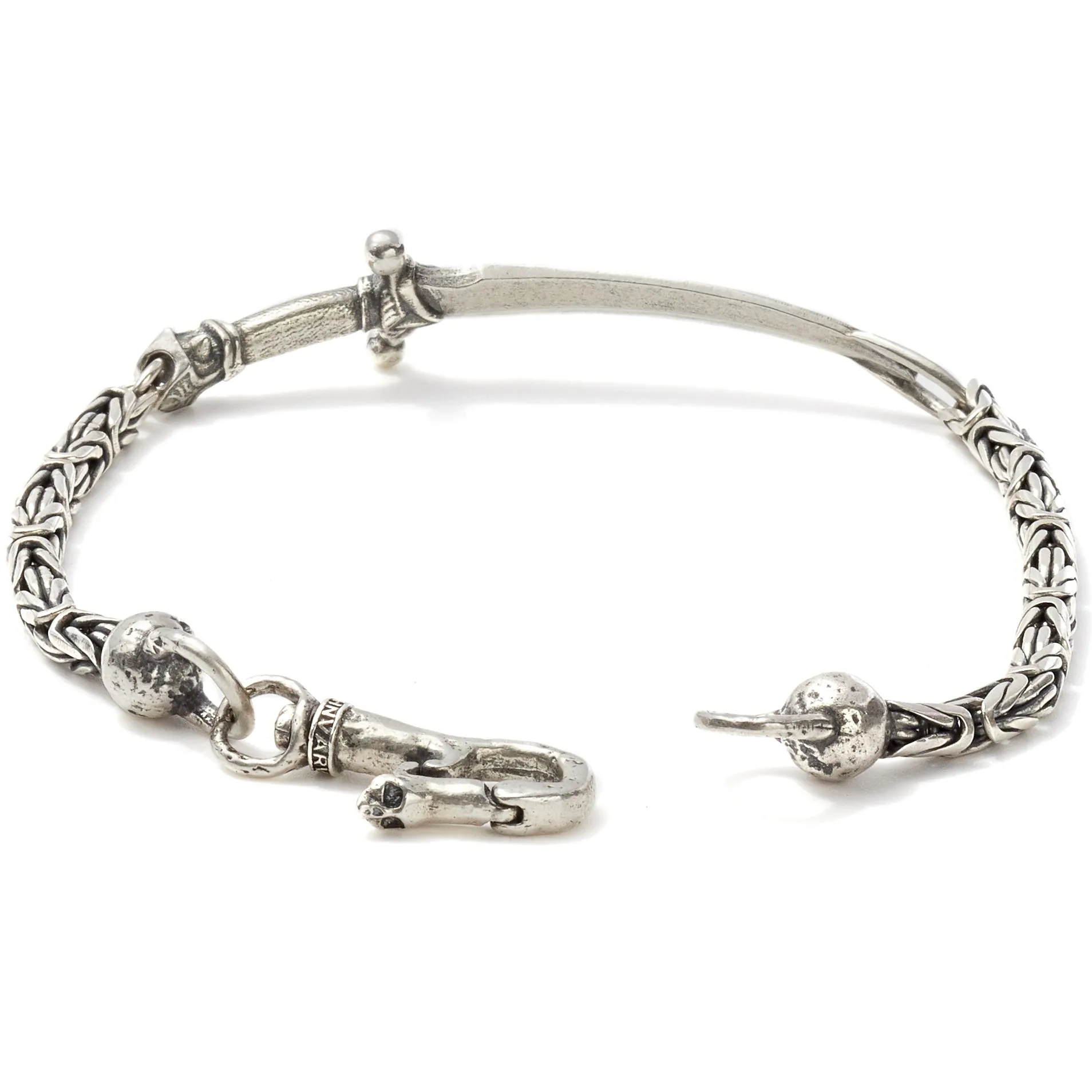 John Varvatos Bracelet Sterling Silver Dagger on a Chain