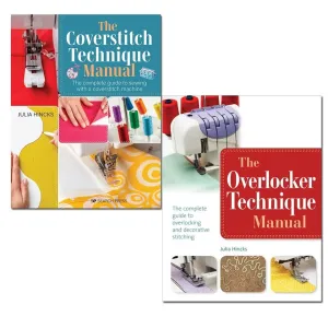 Julia Hincks 2 Books Collection Set Coverstitch & Overlocker Technique Manual