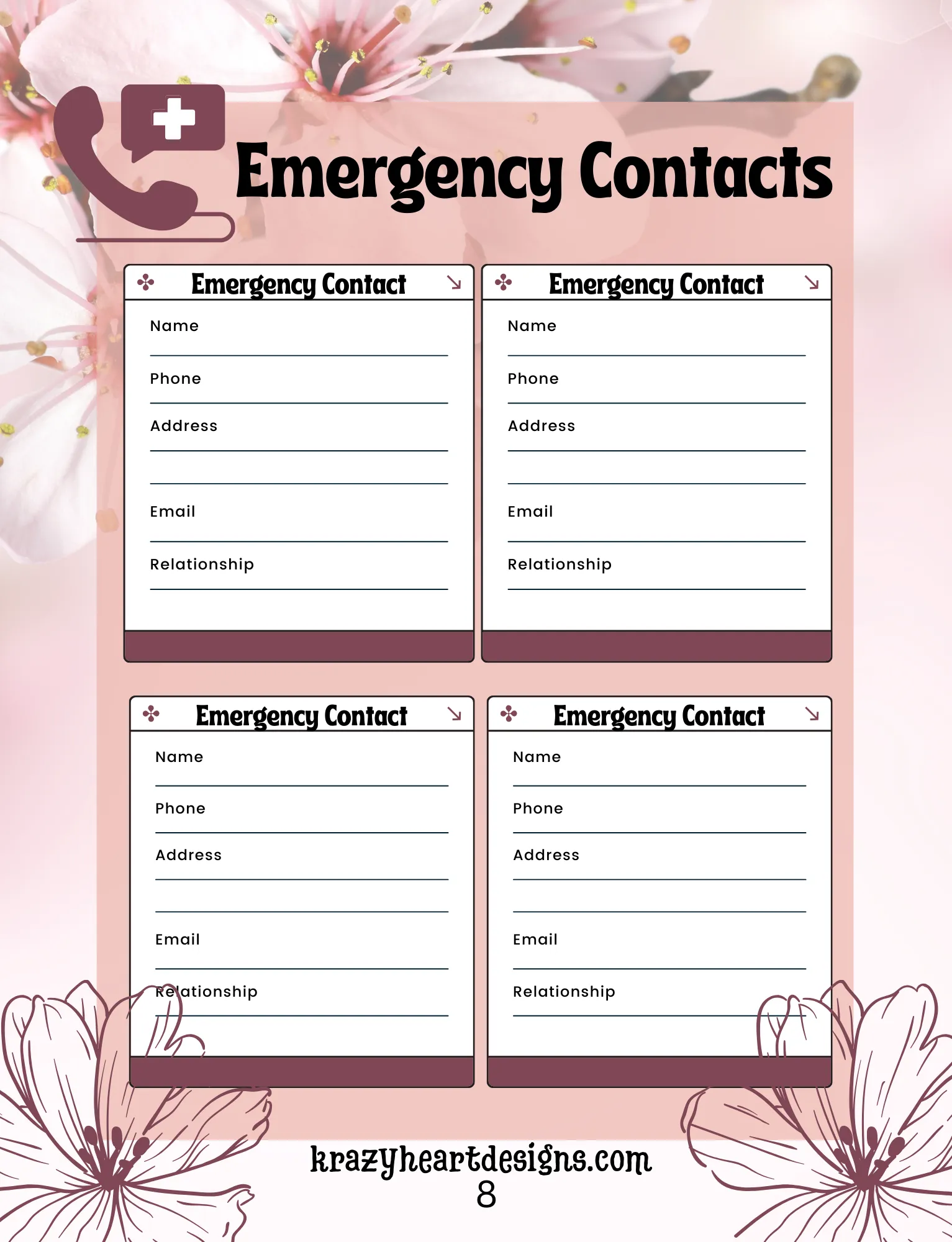 Just in Case-End of Life Planner Journal