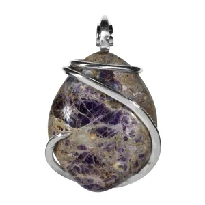 Kaleidoscope Jasper Handmade Stone Pendant Wrapped in Silver
