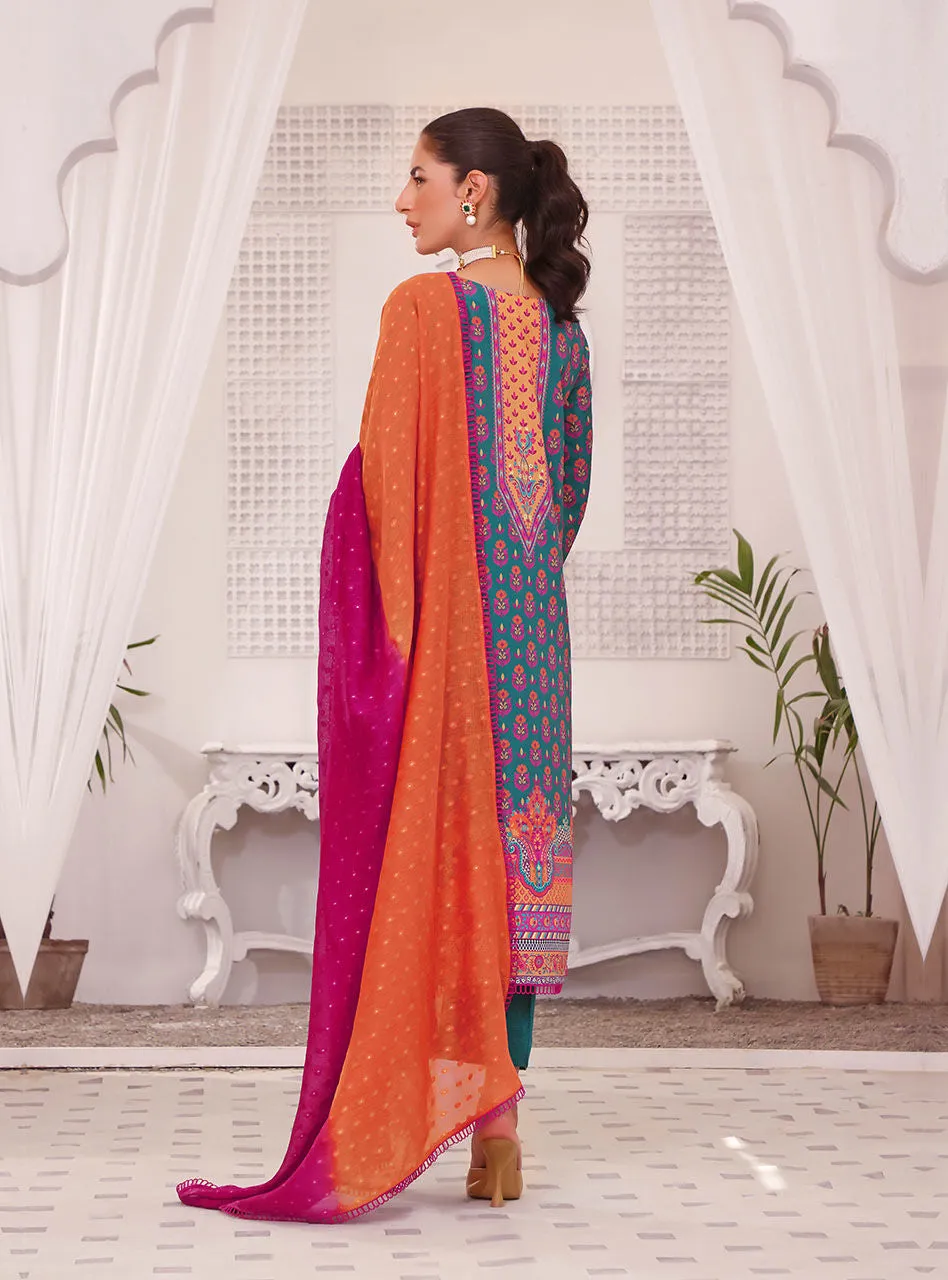 Kameez Trouser Pakistani Eid Dress in Silk Viscose