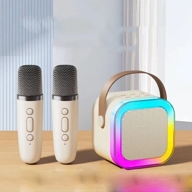 Karaoke Set- LED - Beige