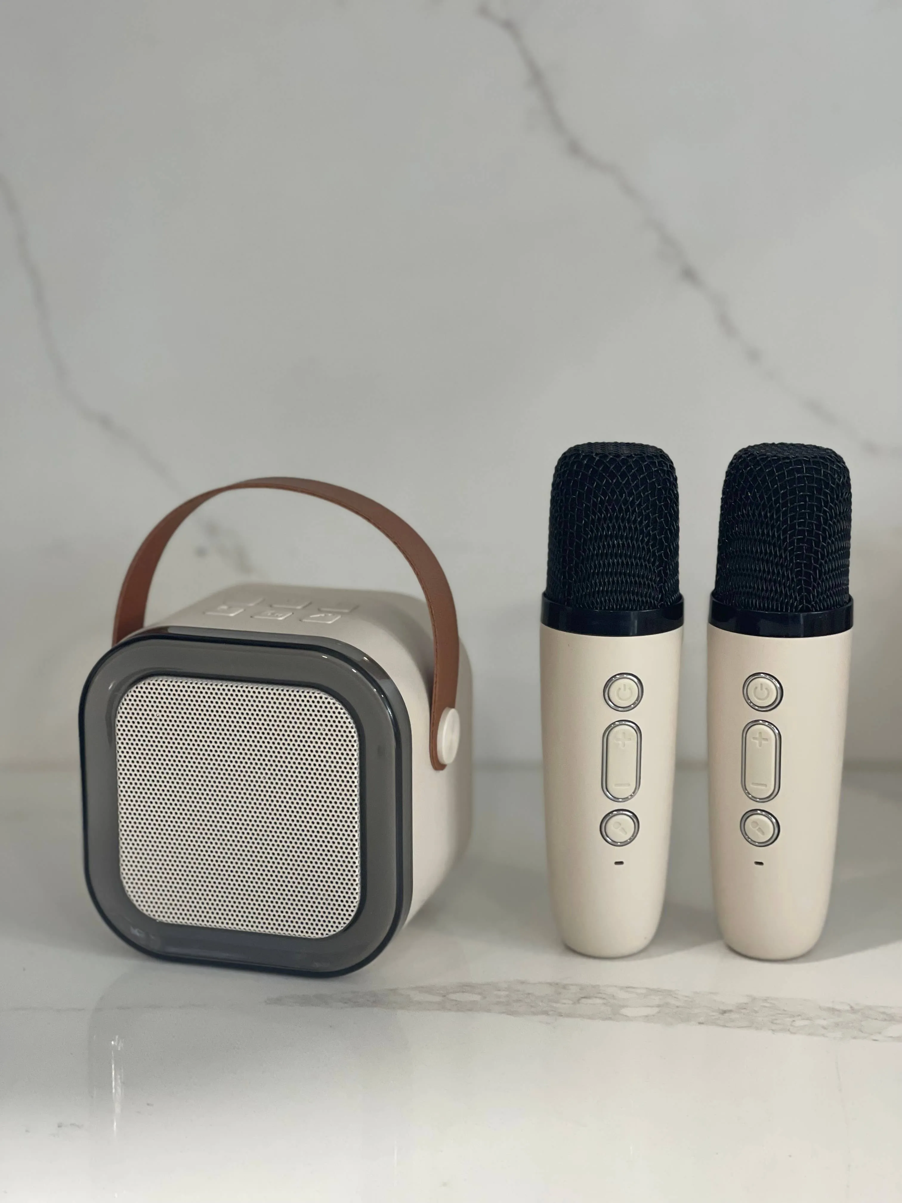 Karaoke Set- LED - Beige