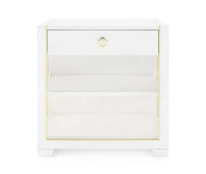 Karen One-Drawer Side Table, White - Bungalow 5