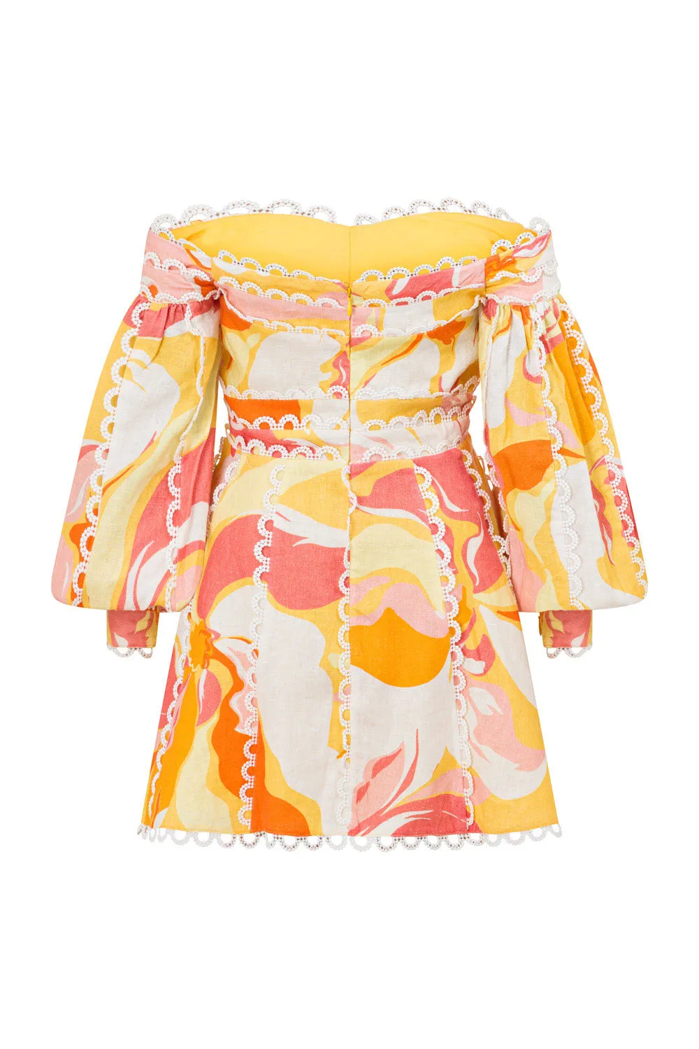 Kennedy Off Shoulder Dress - Calista Sunset