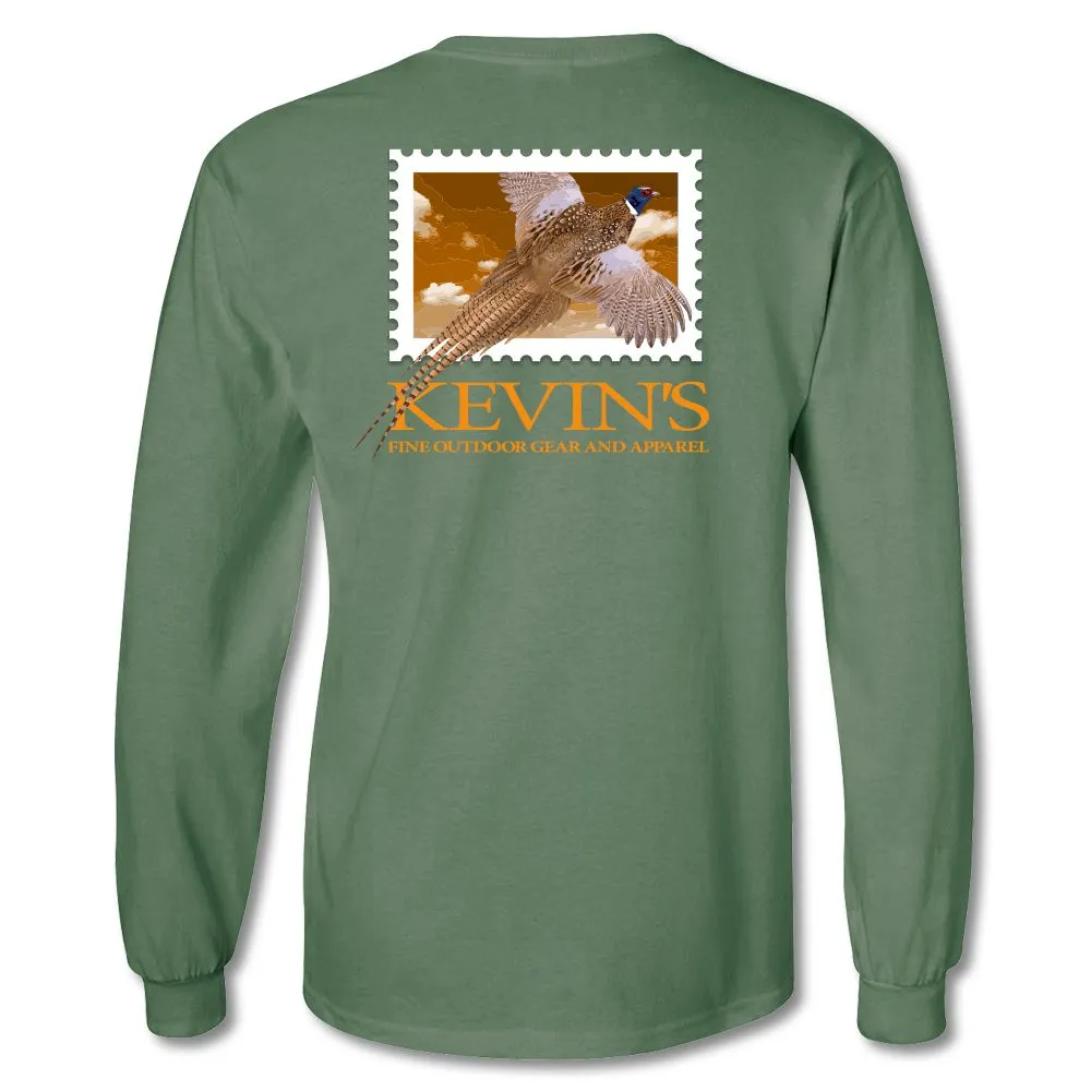 Kevin's Pheasant Stamp Long Sleeve T-Shirt