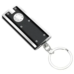 Keyring Torch Super Bright Led 10cm Black/Silver Camping Flashlight