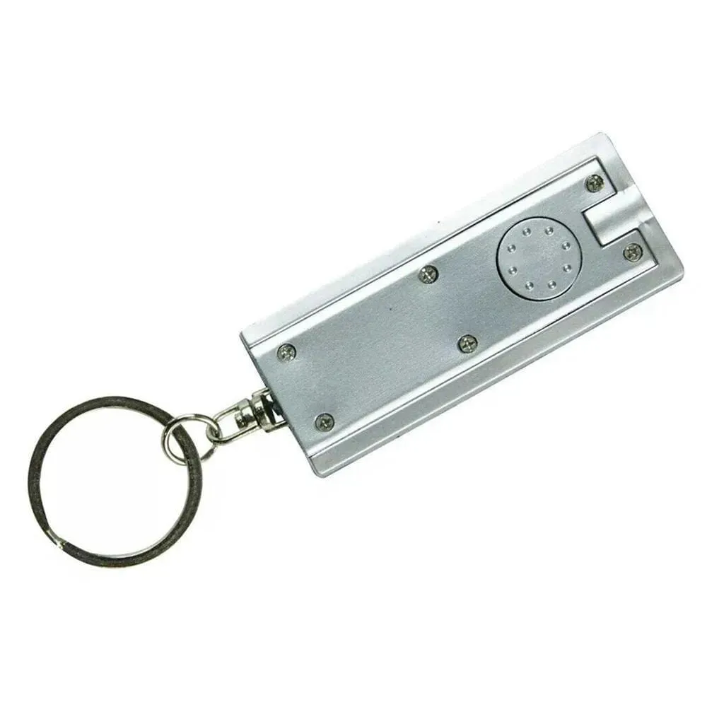 Keyring Torch Super Bright Led 10cm Black/Silver Camping Flashlight