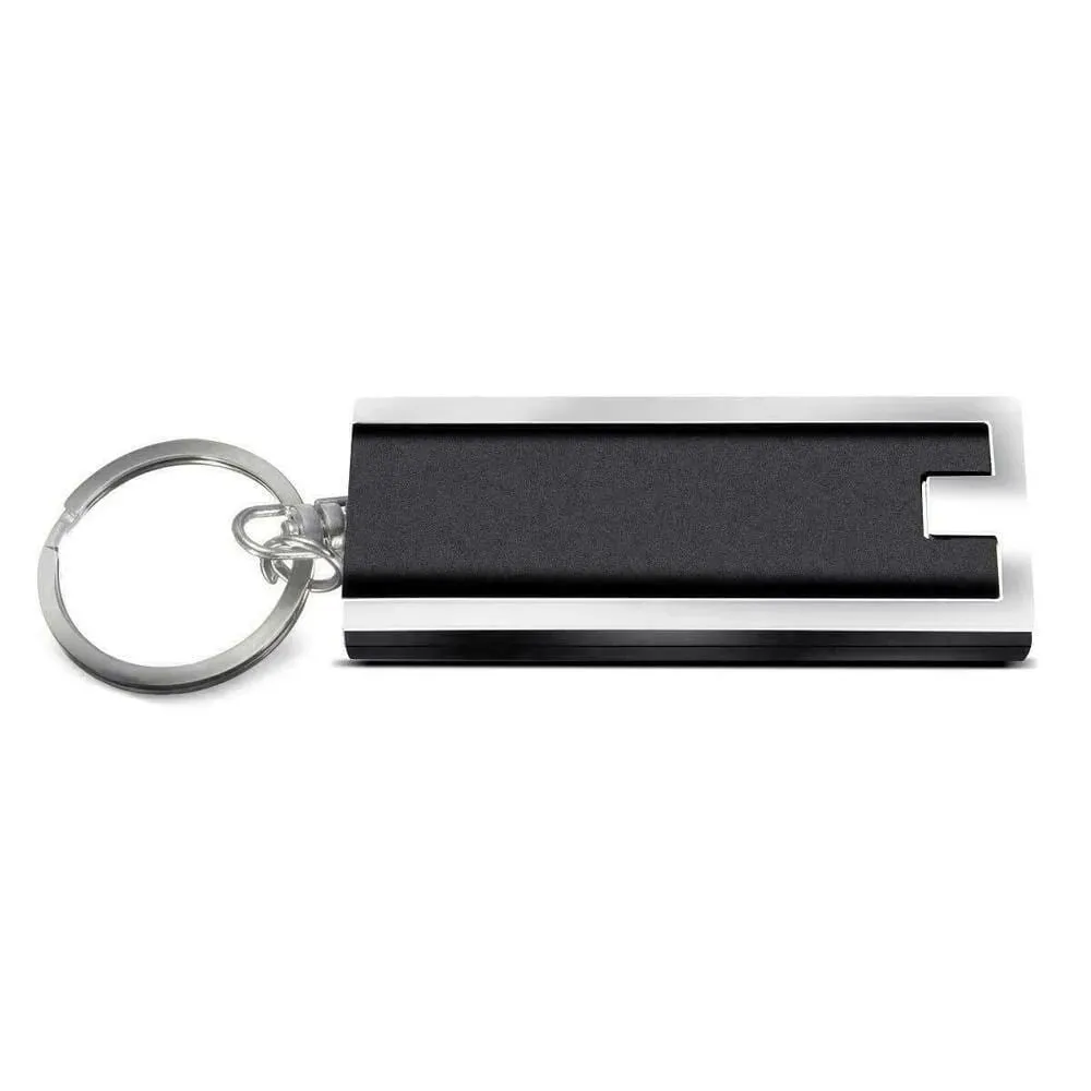 Keyring Torch Super Bright Led 10cm Black/Silver Camping Flashlight