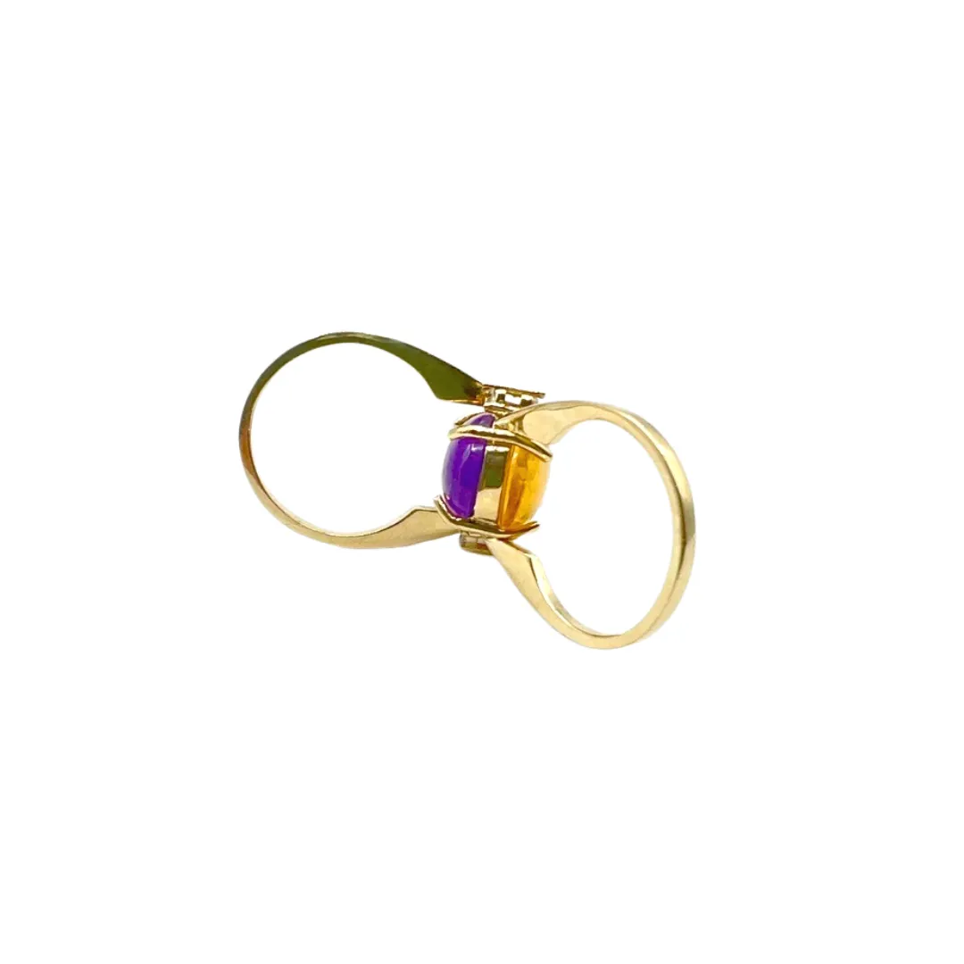 KINETIC Ring Yellow and Purple series:  Gold and diamonds.