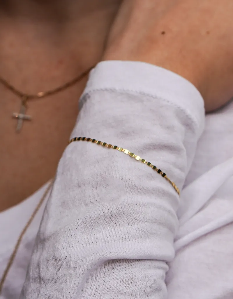 KJC Sadie Chain Bracelet 7" in Yellow Gold