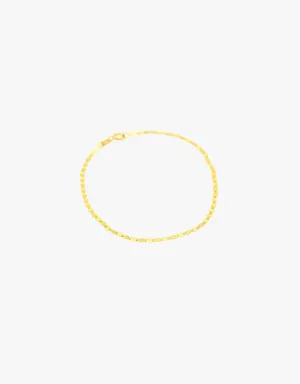 KJC Sadie Chain Bracelet 7" in Yellow Gold