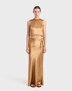 Kobe Bias Maxi Skirt - Honey