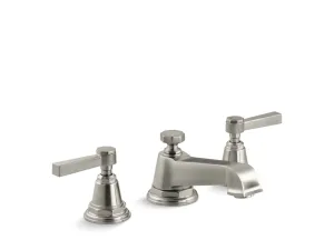 KOHLER K-13132-4A Pinstripe Widespread bathroom sink faucet with Lever handles, 1.2 gpm