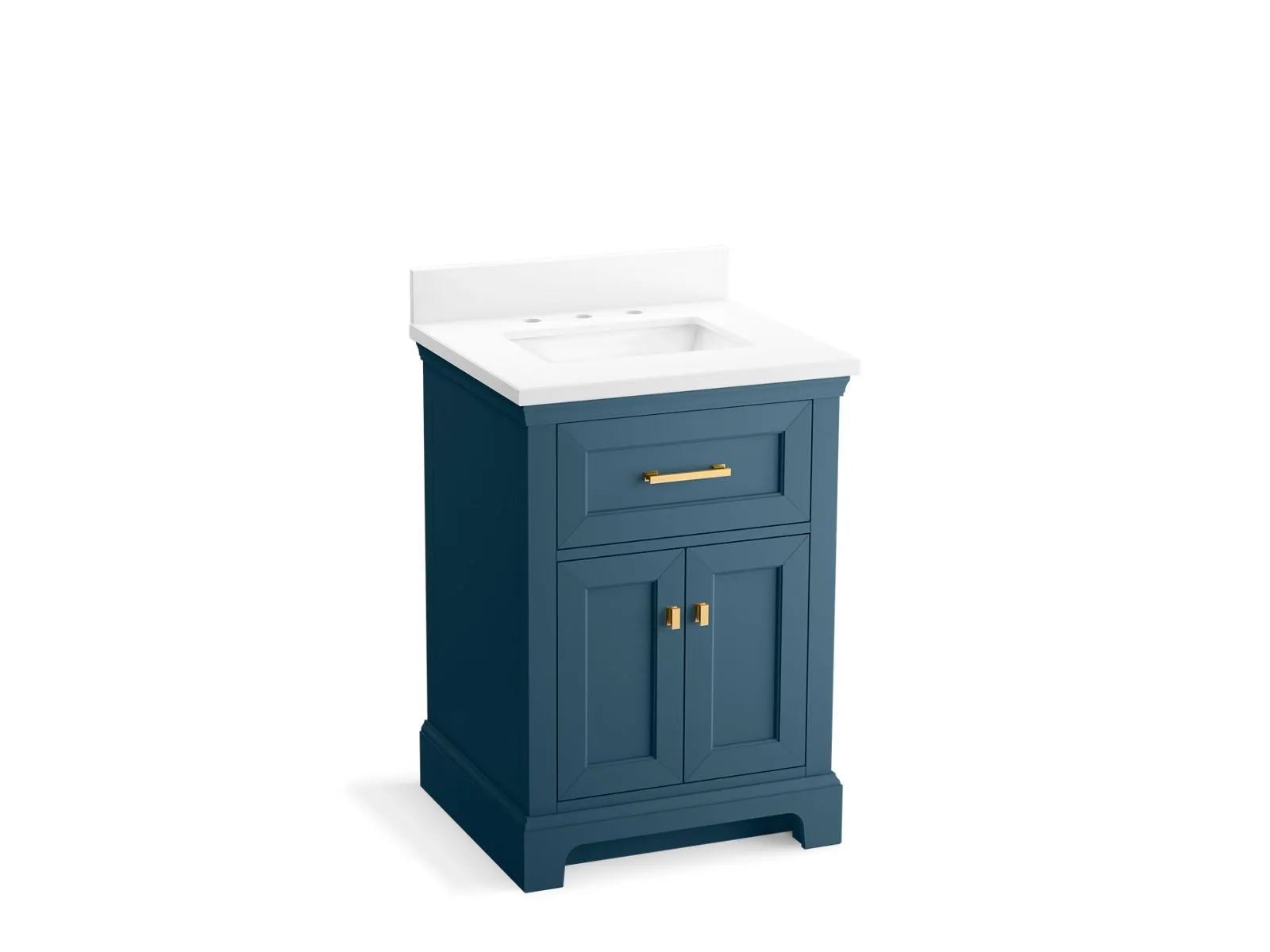 KOHLER K-29259-BD1 Charlemont 24" bathroom vanity cabinet with sink and quartz top