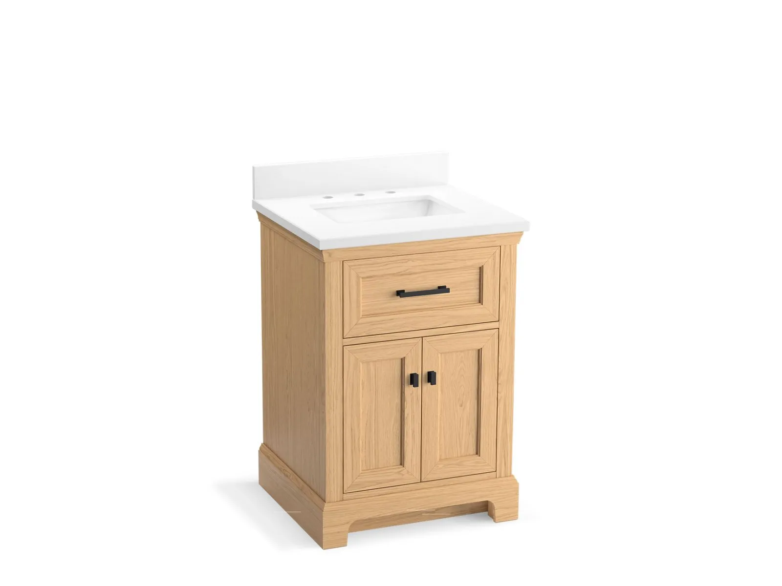 KOHLER K-29259-BD1 Charlemont 24" bathroom vanity cabinet with sink and quartz top