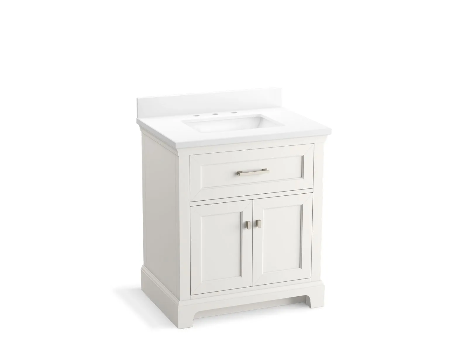 KOHLER K-29260-BD1 Charlemont 30" bathroom vanity cabinet with sink and quartz top
