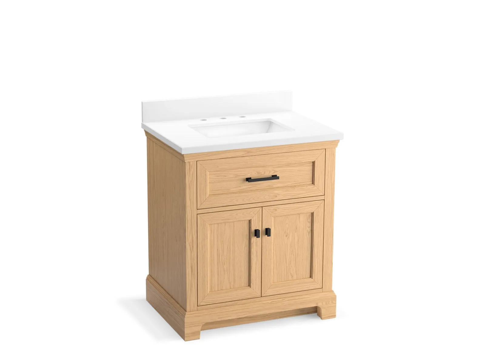 KOHLER K-29260-BD1 Charlemont 30" bathroom vanity cabinet with sink and quartz top