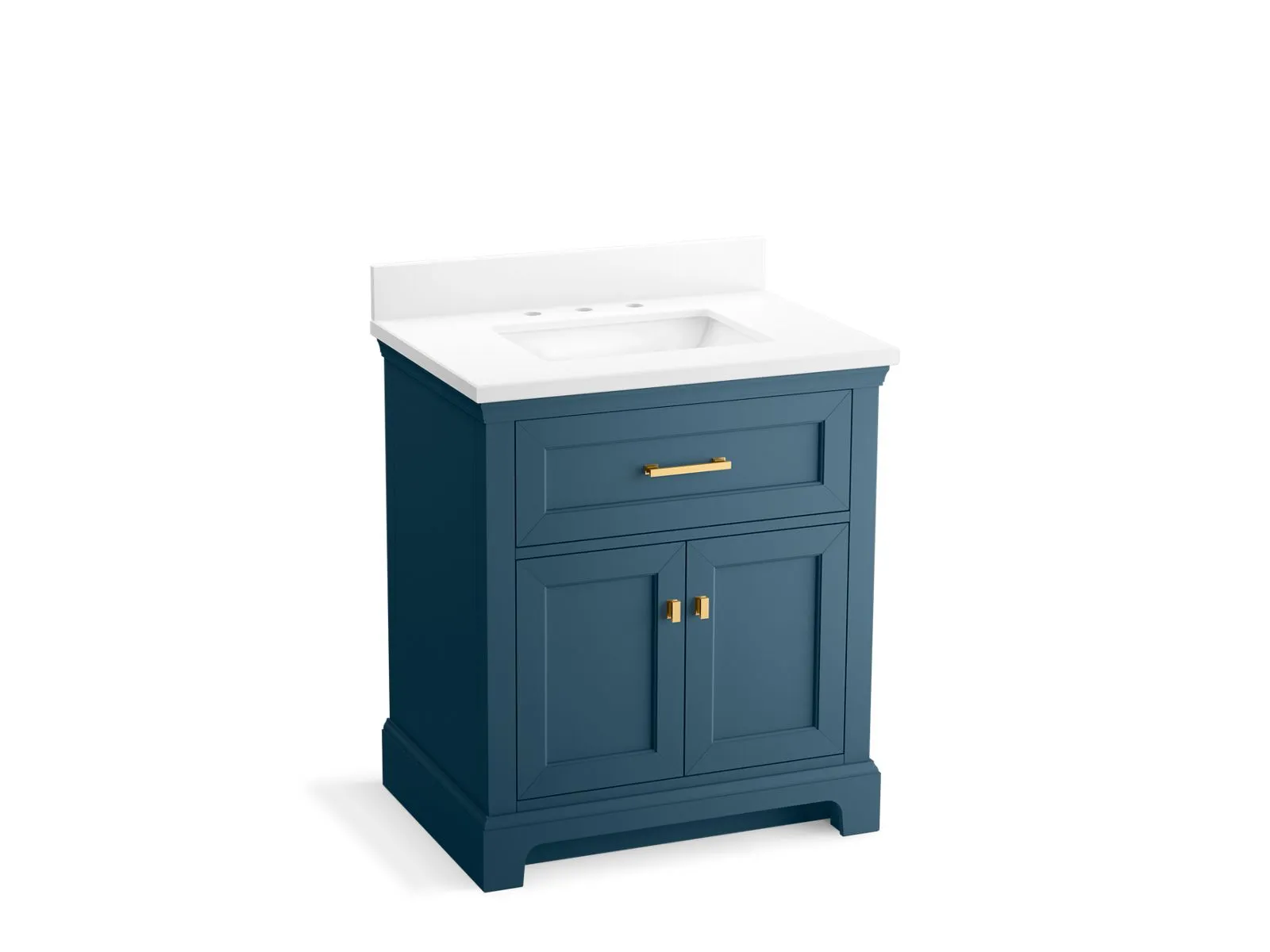 KOHLER K-29260-BD1 Charlemont 30" bathroom vanity cabinet with sink and quartz top