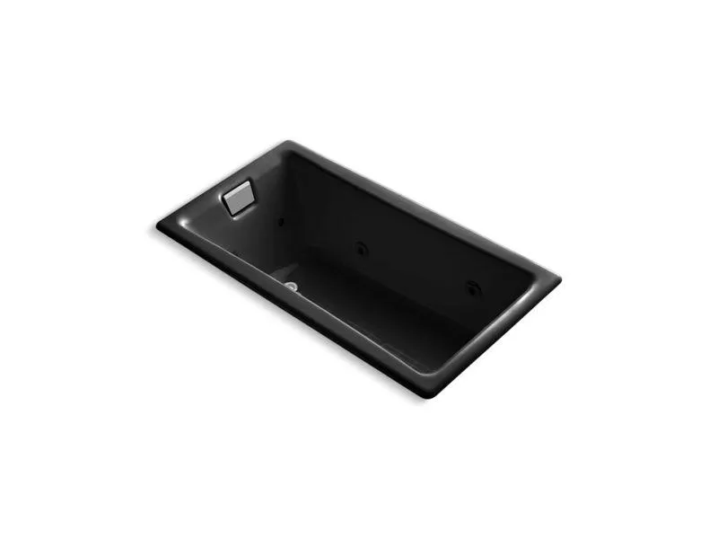 KOHLER K-852-H2-0 Tea-for-Two 60" x 32" drop-in whirlpool with reversible drain and heater without trim