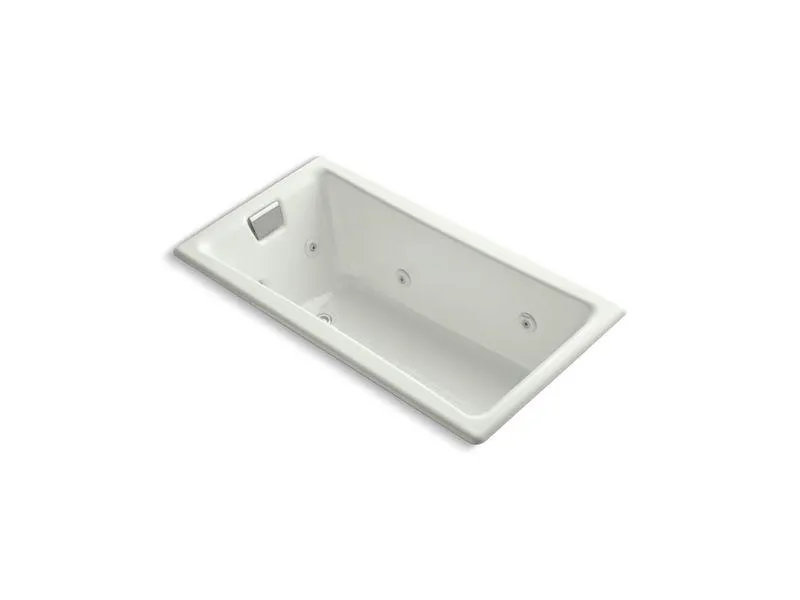 KOHLER K-852-HB-0 Tea-for-Two 60" x 32" drop-in whirlpool with reversible drain, custom pump location and heater without trim