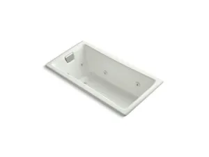 KOHLER K-852-HE-0 Tea-for-Two 60" x 32" drop-in whirlpool with end drain, custom pump location and heater without trim