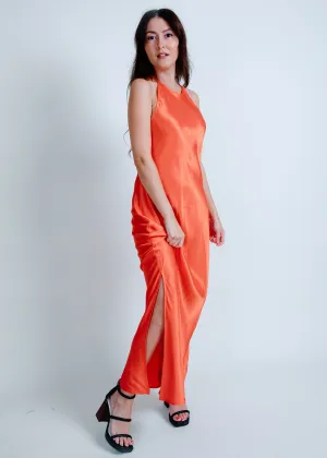 Kristi Halter Slip Dress - Poppy