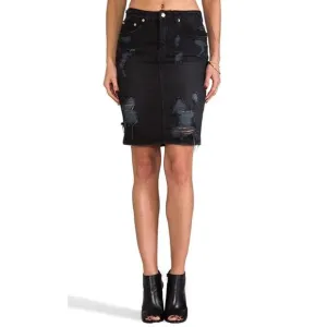 Ksubi Hi and Wasted Pencil Skirt in Posh Blasted Sz.25 NWT