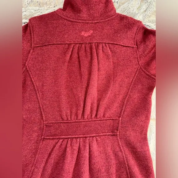 Kuhl Savina Womens SM ALPACA fleece Peacoat Style Sweater jacket in Burnt Sienna